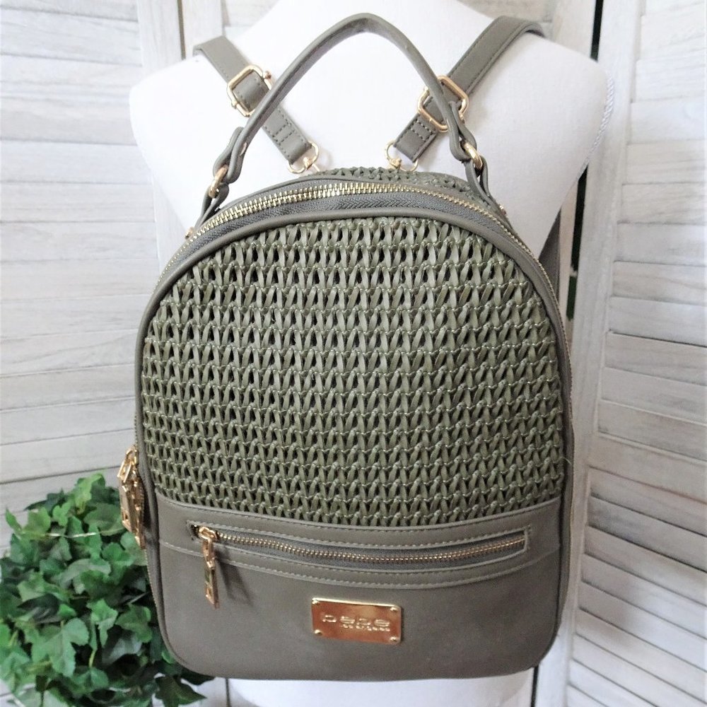 BEBE Moss Green Backpack Bag Purse